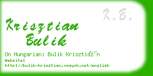 krisztian bulik business card